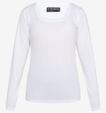 Square Neck Long-Sleeve Top - White - Image 2