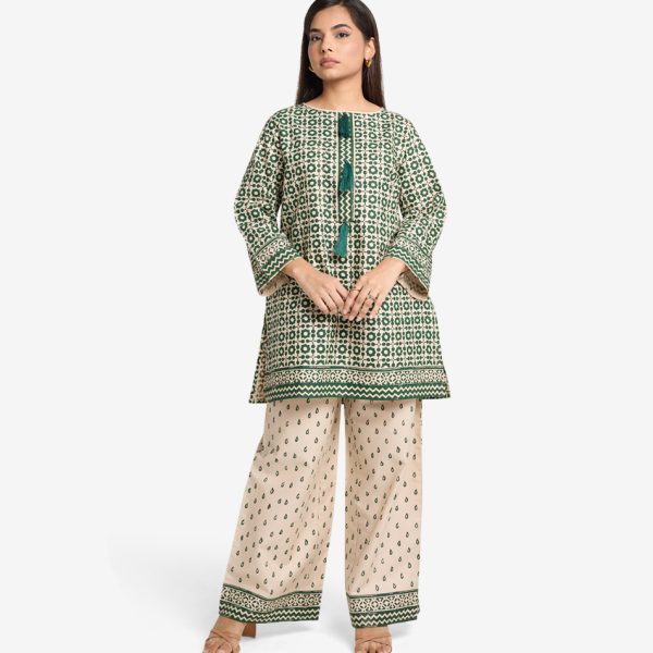 MAHAL Emerald Grove Block Kurta Set