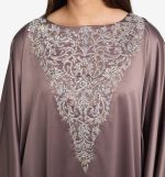MAHAL Exclusive Qaysera Taupe Embellished Kaftan - Image 3