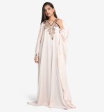 MAHAL Exclusive Zohreh Blush Zardozi Kaftan