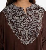MAHAL Premium Brown Ganache Embroidered Kurta Set - Image 3