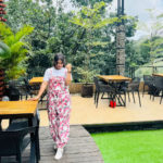 Mammam and princess mat hi printed Denim jumpsuit