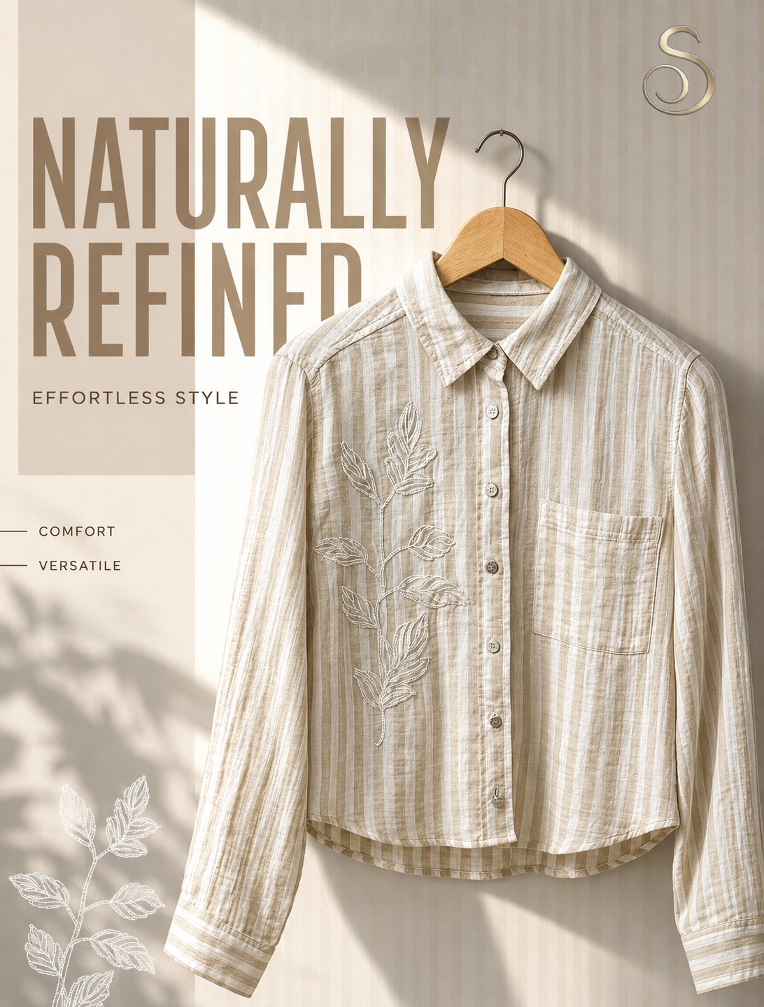 Shirts01 (1) Embroidered Stripe Shirt - Image 1