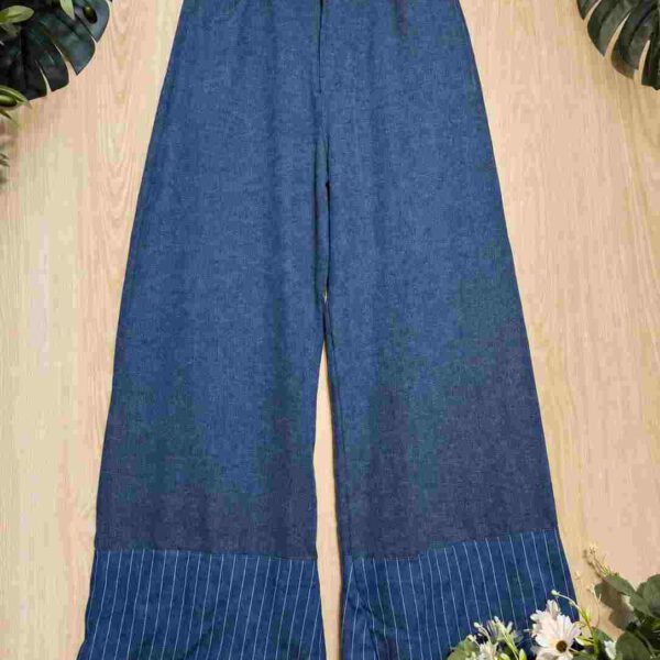 SONYO Contrast Cuff Denim Culottes