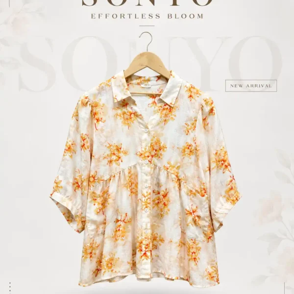 SONYO Short-Sleeve Peplum Casual Top