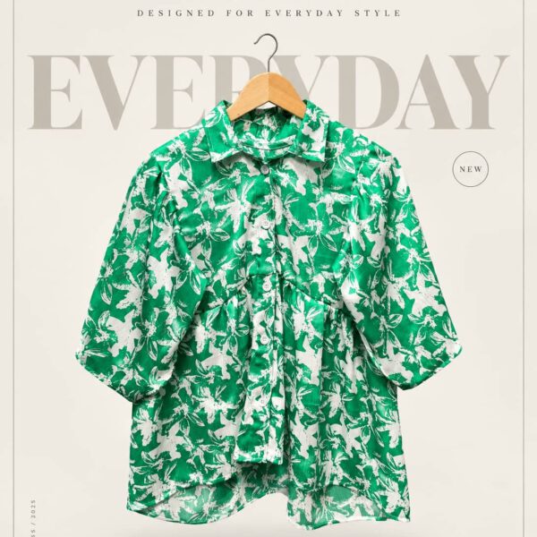 SONYO Pleated Chiffon Collared Top