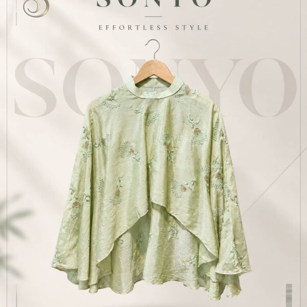 SONYO Sage Embroidered Layered Top