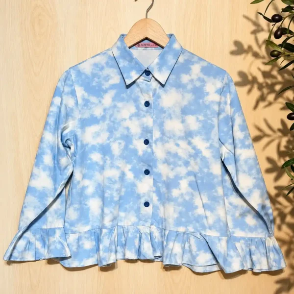 SONYO Dreamy Sky Blue Long-Sleeve Top