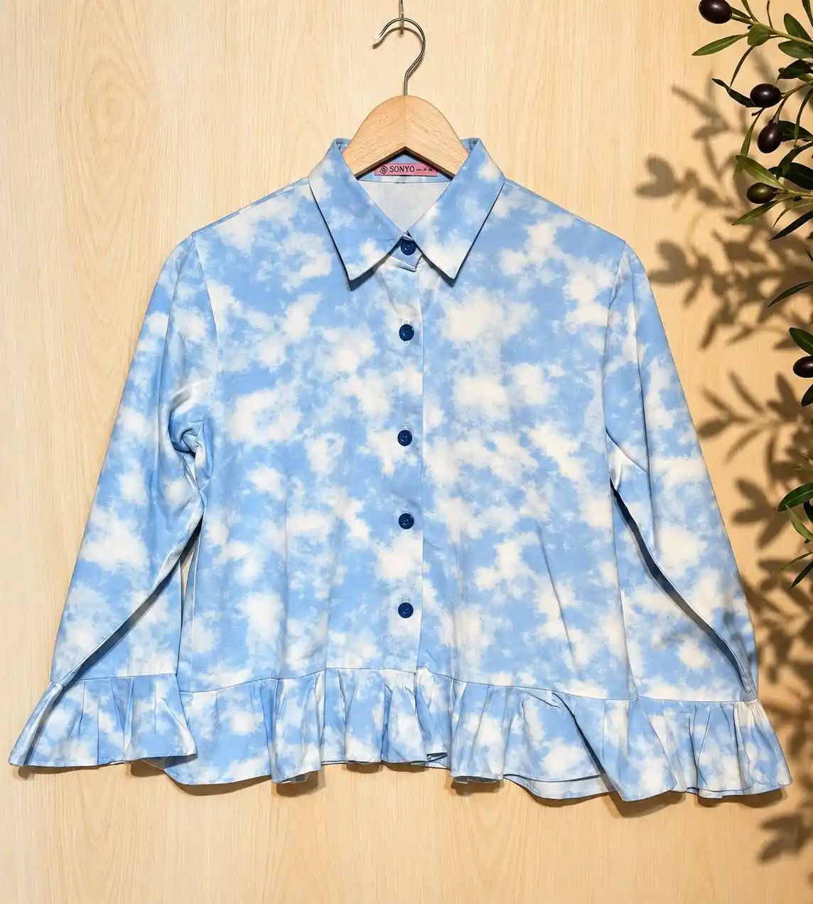 winter_top6_1350 SONYO Dreamy Sky Blue Long-Sleeve Top - Image 1